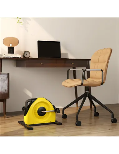 SPORTNOW Mini Exercise Bike, Portable Pedal Exerciser with LCD Display for Legs, Arms, Rehabilitation, Therapy, Yellow