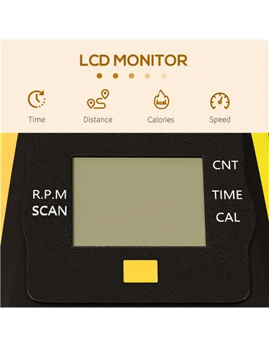 SPORTNOW Mini Exercise Bike, Portable Pedal Exerciser with LCD Display for Legs, Arms, Rehabilitation, Therapy, Yellow