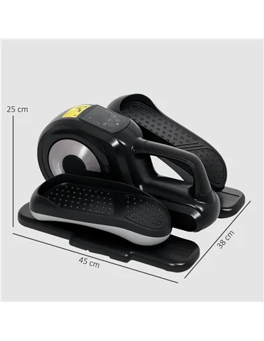 SPORTNOW Under Desk Elliptical Machine, Sit Down Pedal Exerciser with Forward and Reverse Motion, 12 Programs, LCD Monitor, Comp