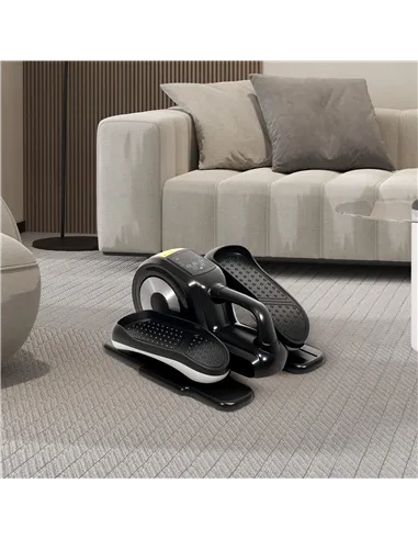 SPORTNOW Under Desk Elliptical Machine, Sit Down Pedal Exerciser with Forward and Reverse Motion, 12 Programs, LCD Monitor, Comp