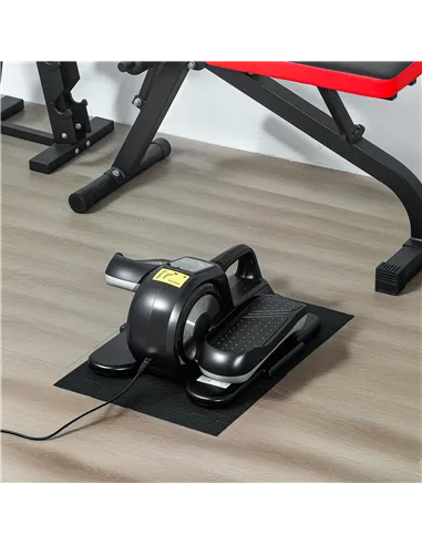 SPORTNOW Under Desk Elliptical Machine, Sit Down Pedal Exerciser with Forward and Reverse Motion, 12 Programs, LCD Monitor, Comp