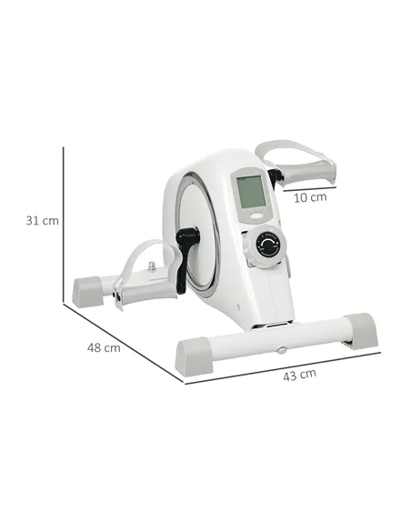SPORTNOW Pedal Exerciser with Eight Level Magnetic Resistance, with Eight-Level Magnetic Resistance, White