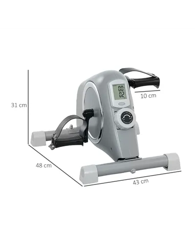 SPORTNOW Pedal Exerciser with Eight Level Magnetic Resistance, with Eight-Level Magnetic Resistance, Grey