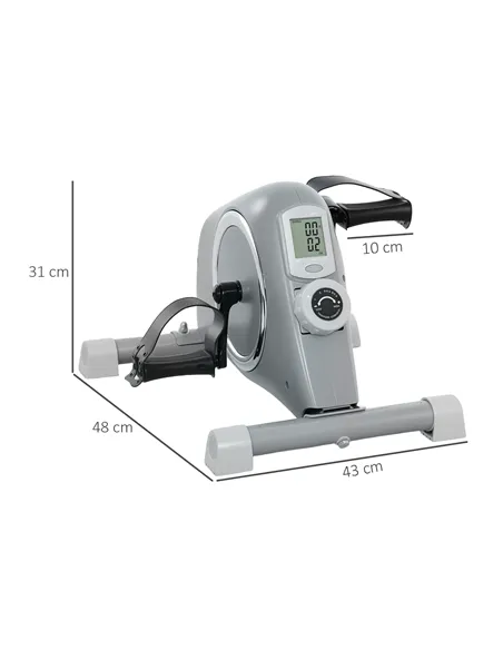 SPORTNOW Pedal Exerciser with Eight Level Magnetic Resistance, with Eight-Level Magnetic Resistance, Grey