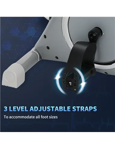 SPORTNOW Pedal Exerciser with Eight Level Magnetic Resistance, with Eight-Level Magnetic Resistance, Grey