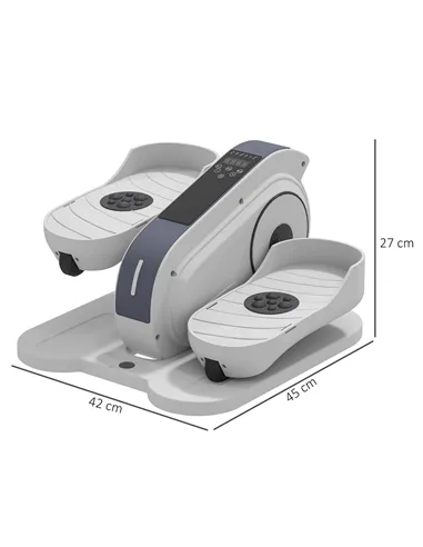 SPORTNOW Under Desk Elliptical Machine, Seated Pedal Exerciser, Mini Elliptical Trainer with LCD Monitor, Remote Control and 10 