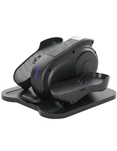 SPORTNOW Under Desk Elliptical Machine, Seated Pedal Exerciser, Mini Elliptical Trainer with LCD Monitor, Remote Control and 10 