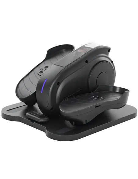 SPORTNOW Under Desk Elliptical Machine, Seated Pedal Exerciser, Mini Elliptical Trainer with LCD Monitor, Remote Control and 10 