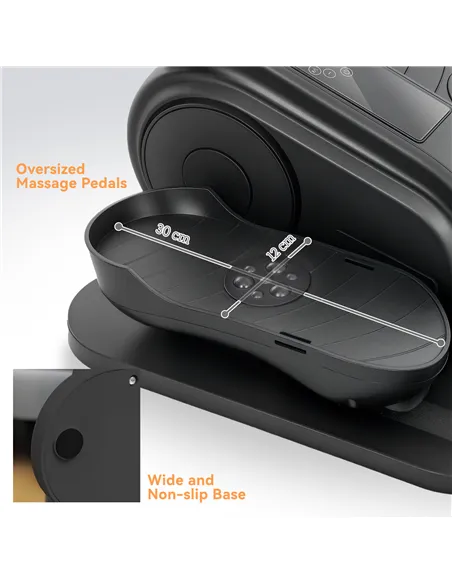 SPORTNOW Under Desk Elliptical Machine, Seated Pedal Exerciser, Mini Elliptical Trainer with LCD Monitor, Remote Control and 10 