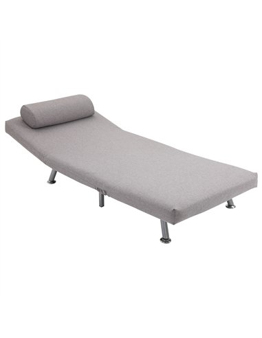 HOMCOM Adjustable Back Futon Sofa Chair - Grey