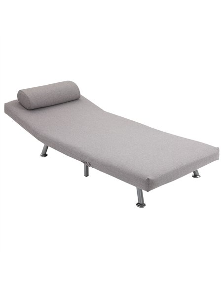 HOMCOM Adjustable Back Futon Sofa Chair - Grey