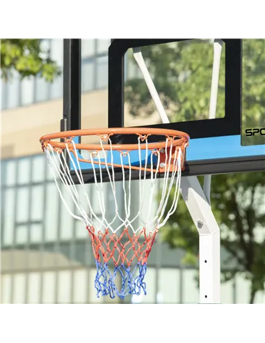 SPORTNOW 2.6-3.1m Adjustable Basketball Hoop and Basketball Stand w/ Backboard and Weighted Base, Portable on Wheels, White