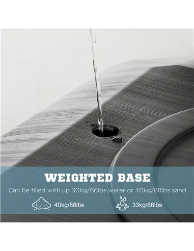 SPORTNOW 2.4-2.9m Adjustable Basketball Hoop and Stand with Weighted Base, Portable on Wheels, Black