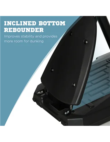 SPORTNOW 2.4-2.9m Adjustable Basketball Hoop and Stand with Weighted Base, Portable on Wheels, Black