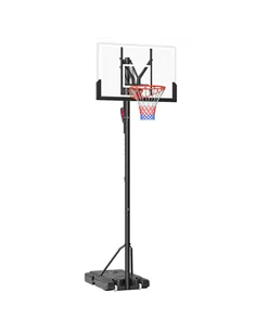 SPORTNOW Six-Level Height Adjustable Freestanding Basketball Hoop and Stand with Wheels, 2.35-3.05m