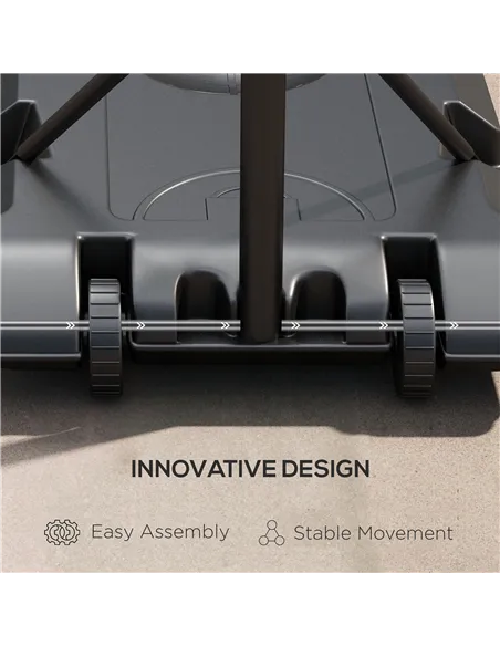 SPORTNOW Adjustable Basketball Stand Net System, with Wheels, Enlarged Base, PE, Backboard, 179-209cm