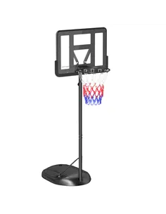 SPORTNOW Height Adjustable Basketball System, Freestanding Basketball Hoop and Stand w/ Wheels, 167-228cm