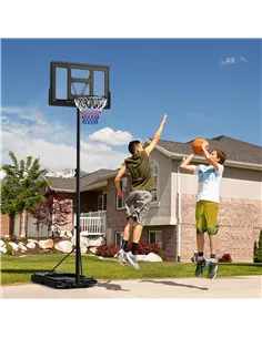 SPORTNOW 2.3-3.05m Basketball Hoop and Stand, with Weighted Base, Wheels, Black 2