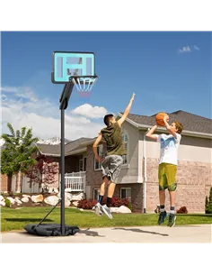 SPORTNOW Fully Adjustable Basketball Hoop Outdoor, 146-236cm Basketball Hoop and Stand with Weighted Base and Shatterproof Backb 2