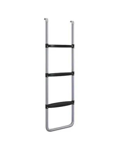 SPORTNOW Galvanised Steel Trampoline Ladder, 2 Steps/3 Steps Outdoor Trampoline Accessories for 6ft, 8ft, 10ft, 12ft, 13ft, 14ft