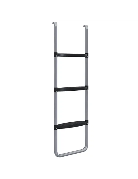 SPORTNOW Galvanised Steel Trampoline Ladder, 2 Steps/3 Steps Outdoor Trampoline Accessories for 6ft, 8ft, 10ft, 12ft, 13ft, 14ft