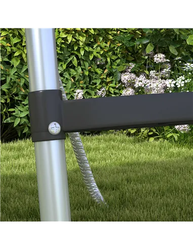 SPORTNOW Galvanised Steel Trampoline Ladder, 2 Steps/3 Steps Outdoor Trampoline Accessories for 6ft, 8ft, 10ft, 12ft, 13ft, 14ft