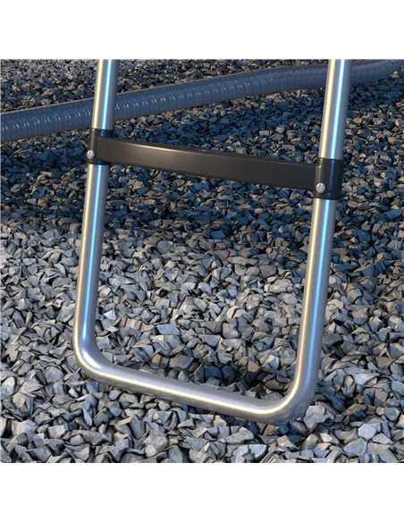 SPORTNOW Galvanised Steel Trampoline Ladder, 2 Steps/3 Steps Outdoor Trampoline Accessories for 6ft, 8ft, 10ft, 12ft, 13ft, 14ft