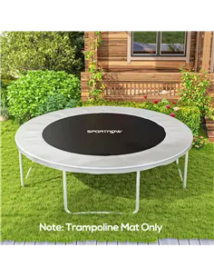SPORTNOW Trampoline Replacement Mat with Spring Pull Tool, 42 V-Hooks, for 8ft Trampoline using 14cm Springs, Black 2