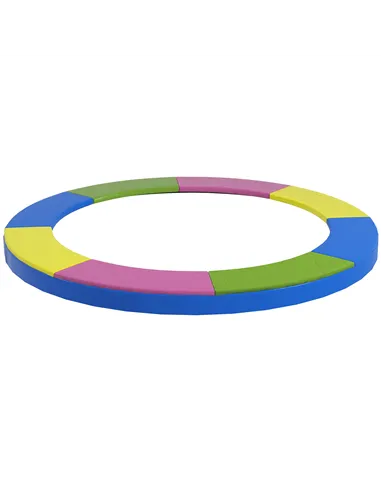 SPORTNOW 8FT Trampoline Spring Cover, Plastic Trampoline Pad Replacement with Elastic Cord, Waterproof, UV Resistant and Tear-Re