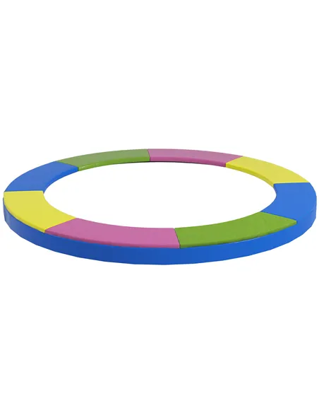 SPORTNOW 8FT Trampoline Spring Cover, Plastic Trampoline Pad Replacement with Elastic Cord, Waterproof, UV Resistant and Tear-Re