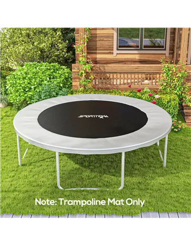 SPORTNOW Trampoline Replacement Mat with Spring Pull Tool, 54 V-Hooks, for 10ft Trampoline using 14cm Springs, Black