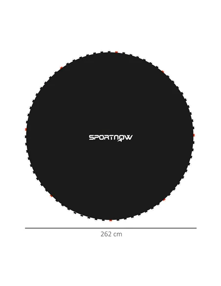SPORTNOW Trampoline Replacement Mat with Spring Pull Tool, 54 V-Hooks, for 10ft Trampoline using 14cm Springs, Black
