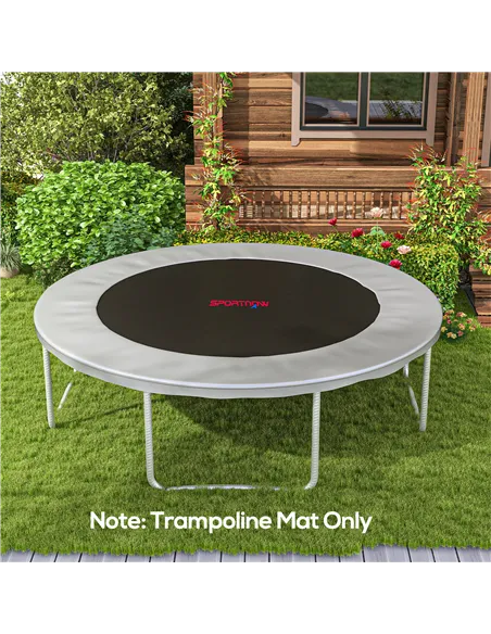 SPORTNOW Replacement Trampoline Mat with Spring Pull Tool, 72 V-Hooks, for 12ft Trampoline using 14cm Springs, Orange