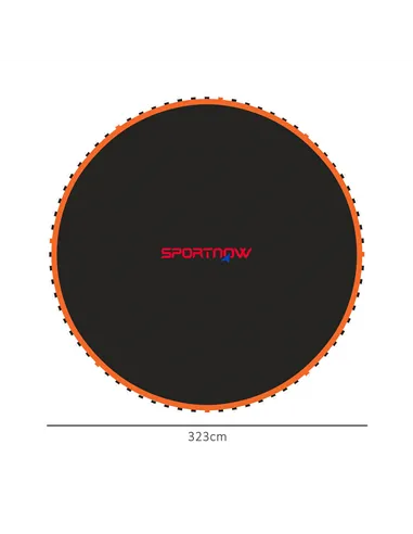 SPORTNOW Replacement Trampoline Mat with Spring Pull Tool, 72 V-Hooks, for 12ft Trampoline using 14cm Springs, Orange