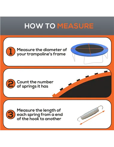 SPORTNOW Replacement Trampoline Mat with Spring Pull Tool, 72 V-Hooks, for 12ft Trampoline using 14cm Springs, Orange