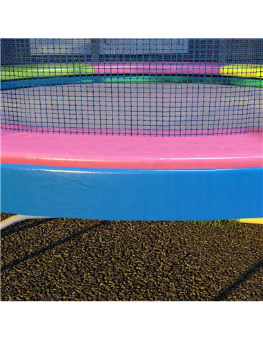 SPORTNOW 10FT Trampoline Spring Cover, Plastic Trampoline Pad Replacement with Elastic Cord, Waterproof, UV Resistant and Tear-R