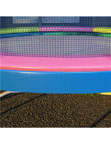 SPORTNOW 10FT Trampoline Spring Cover, Plastic Trampoline Pad Replacement with Elastic Cord, Waterproof, UV Resistant and Tear-R