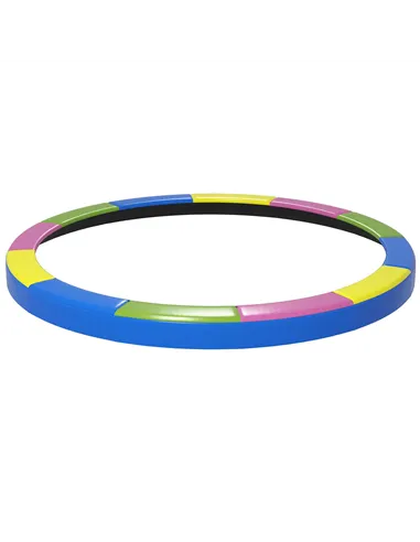 SPORTNOW 12FT Trampoline Spring Cover, Plastic Trampoline Pad Replacement with Elastic Cord, Waterproof, UV Resistant and Tear-R