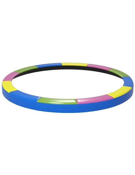 SPORTNOW 12FT Trampoline Spring Cover, Plastic Trampoline Pad Replacement with Elastic Cord, Waterproof, UV Resistant and Tear-R