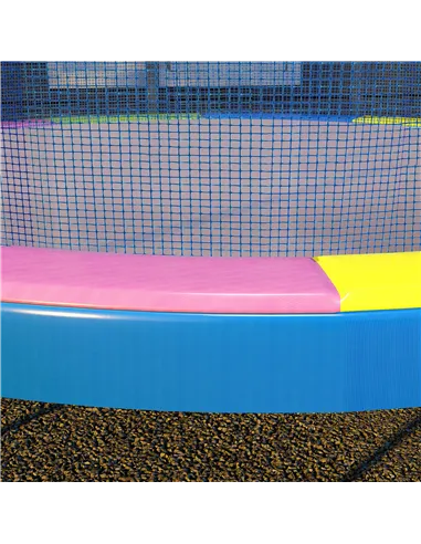 SPORTNOW 12FT Trampoline Spring Cover, Plastic Trampoline Pad Replacement with Elastic Cord, Waterproof, UV Resistant and Tear-R