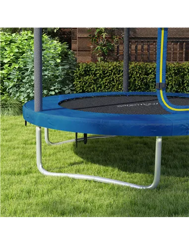 SPORTNOW 6ft Trampoline with Safety Enclosure Net, Steel Frame Outdoor Trampoline, with Edge, Safety Cover