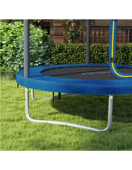 SPORTNOW 6ft Trampoline with Safety Enclosure Net, Steel Frame Outdoor Trampoline, with Edge, Safety Cover