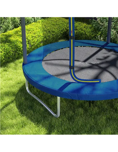 SPORTNOW 6ft Trampoline with Safety Enclosure Net, Steel Frame Outdoor Trampoline, with Edge, Safety Cover