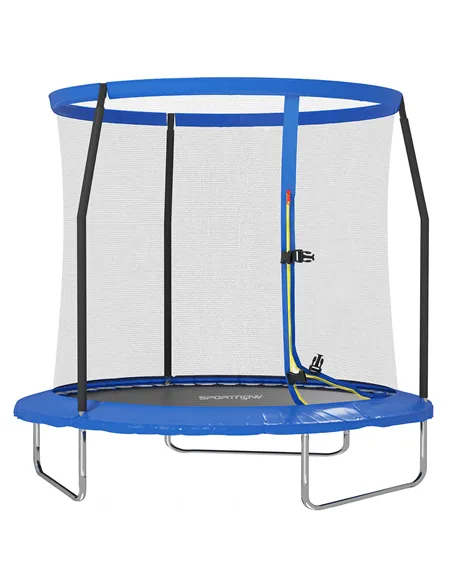 SPORTNOW 8ft Trampoline with Safety Enclosure Net, Steel Frame Outdoor Trampoline, with Edge, Safety Cover