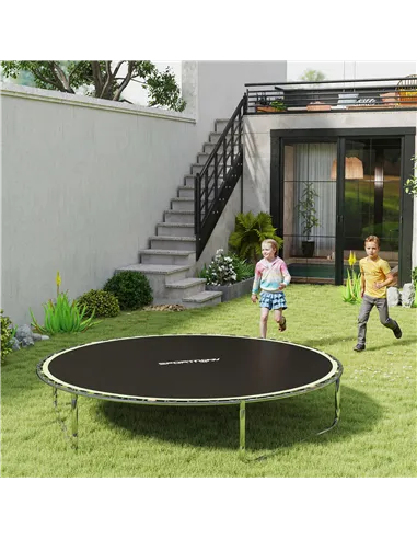 SPORTNOW Trampoline Replacement Mat with Spring Pull Tool, 42 V-Hooks, for 8ft Trampoline using 14cm Springs, Green