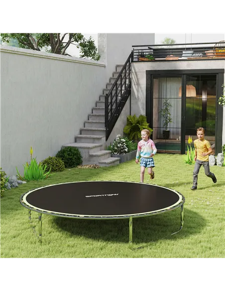 SPORTNOW Trampoline Replacement Mat with Spring Pull Tool, 42 V-Hooks, for 8ft Trampoline using 14cm Springs, Green