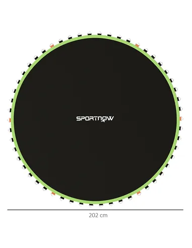 SPORTNOW Trampoline Replacement Mat with Spring Pull Tool, 42 V-Hooks, for 8ft Trampoline using 14cm Springs, Green