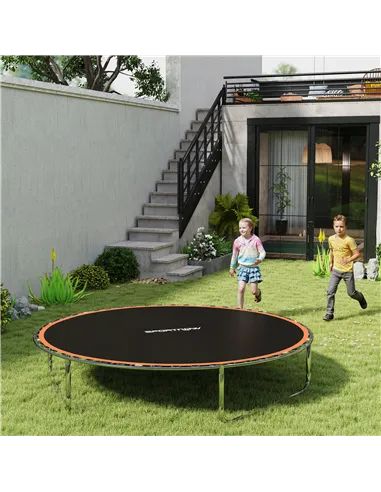SPORTNOW Trampoline Replacement Mat with Spring Pull Tool, 54 V-Hooks, for 10ft Trampoline using 14cm Springs, Orange