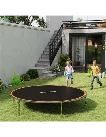 SPORTNOW Trampoline Replacement Mat with Spring Pull Tool, 54 V-Hooks, for 10ft Trampoline using 14cm Springs, Orange