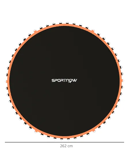SPORTNOW Trampoline Replacement Mat with Spring Pull Tool, 54 V-Hooks, for 10ft Trampoline using 14cm Springs, Orange